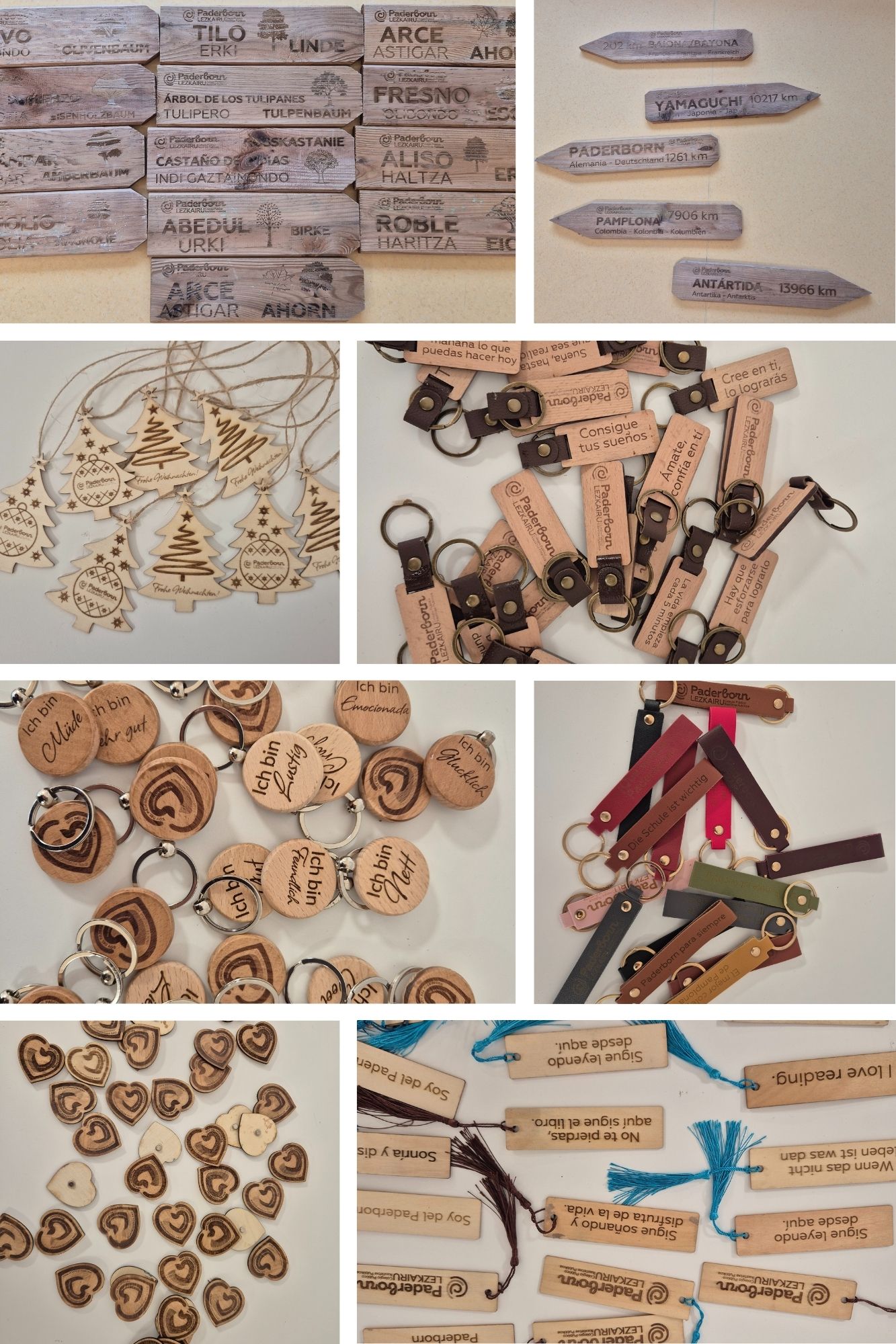 Ejemplos del trabajo en la situación de aprendizaje con la cortadora láser